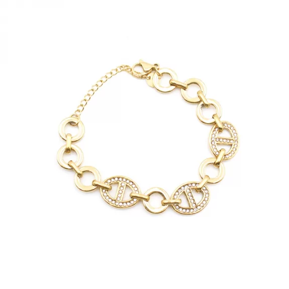 Bracelet acier doré luxe
