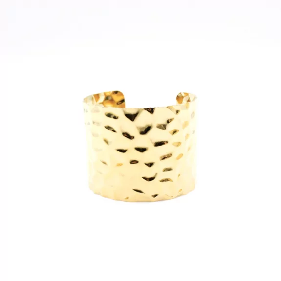 Jonc doré large acier...