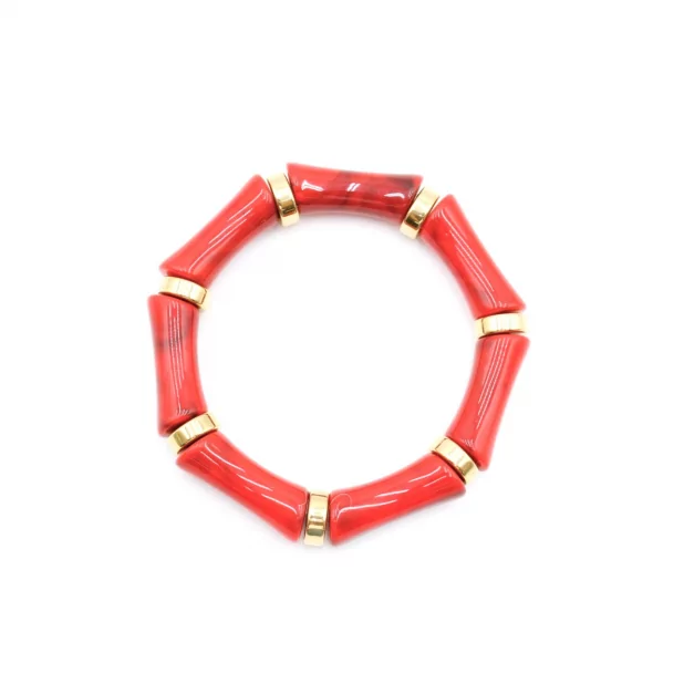 Bracelet résine avec anneau doré