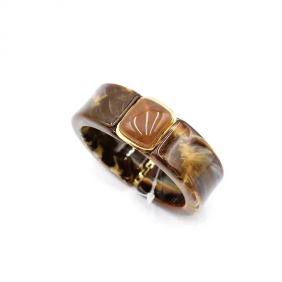 Bracelet jonc résine avec cabochon