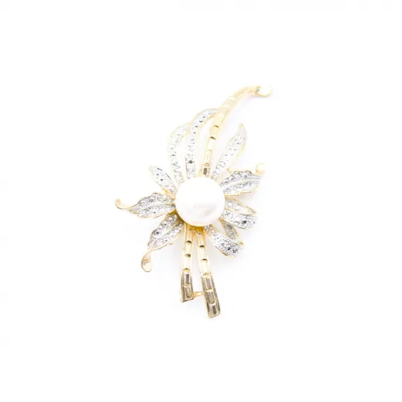 Broche dorée et argentée...