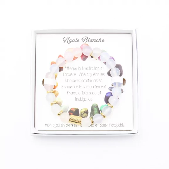 Coffret bracelet en pierre...