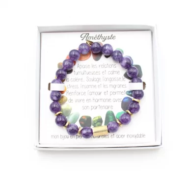 bracelet pierre naturelle améthyste