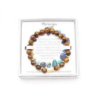 bracelet pierre naturelle oeil de tigre