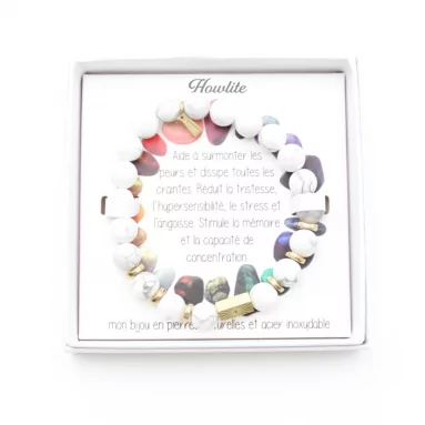 Coffret bracelet en pierre...