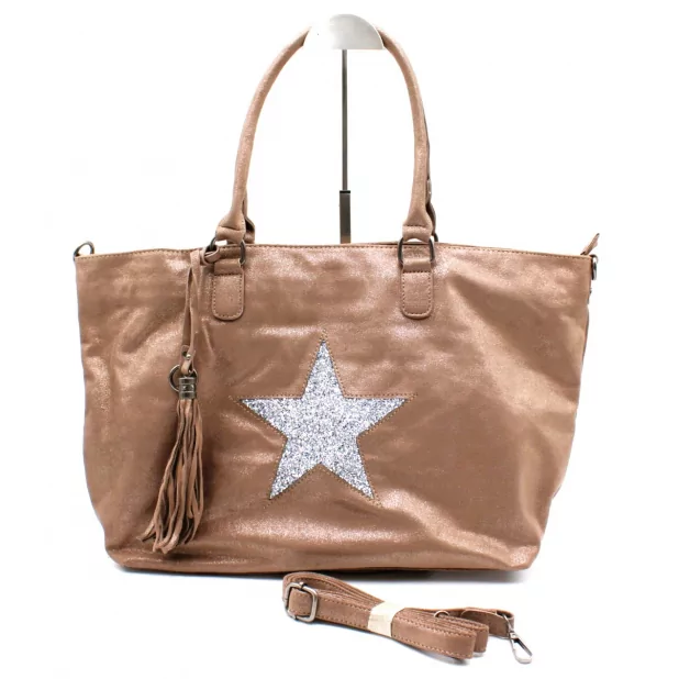Sac cabas avec étoile strass