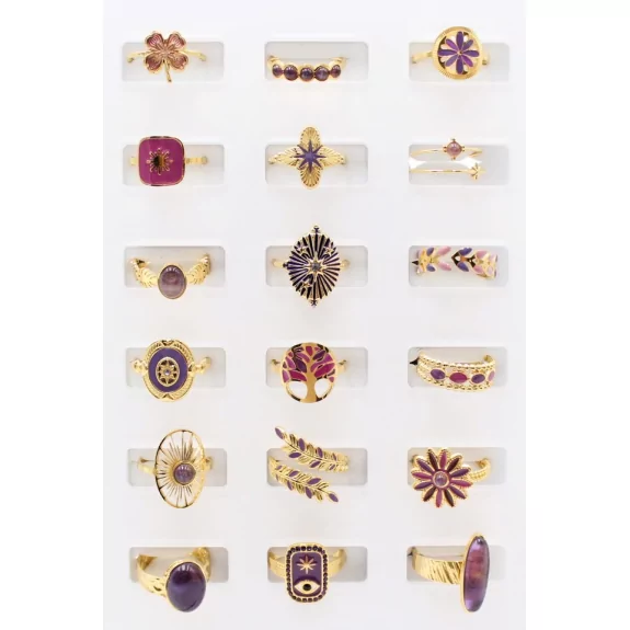 Pack 18 bagues acier...