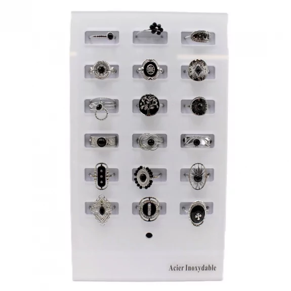 Pack 18 bagues acier...