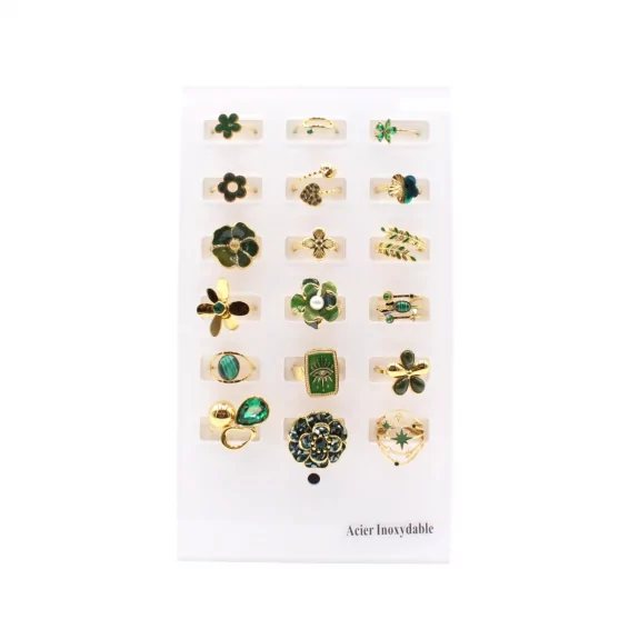 Pack 18 bagues acier...