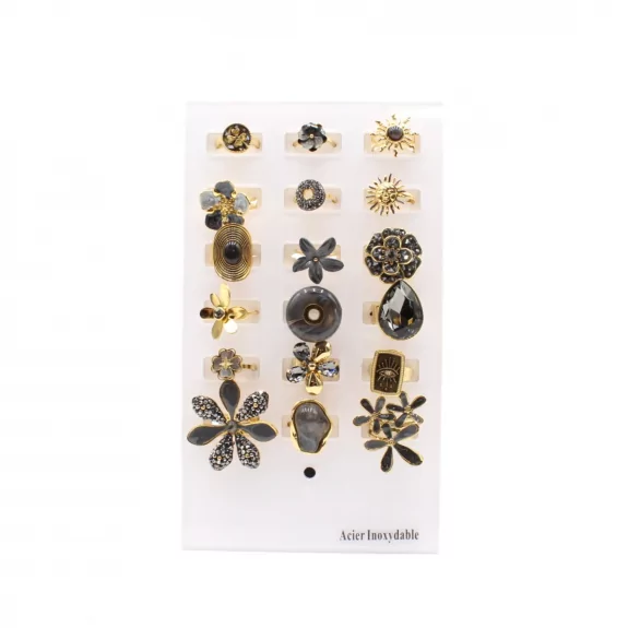 Pack 18 bagues acier...