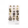 Pack 18 bagues acier inoxydable - gris