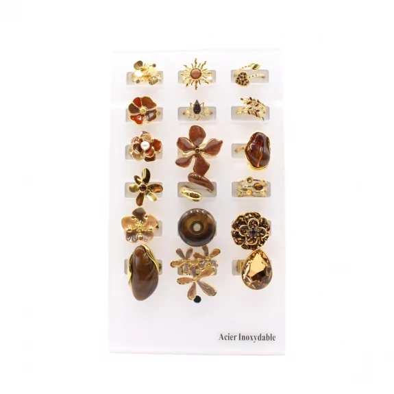 Pack 18 bagues acier...