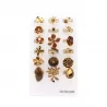 Pack 18 bagues acier inoxydable - marron