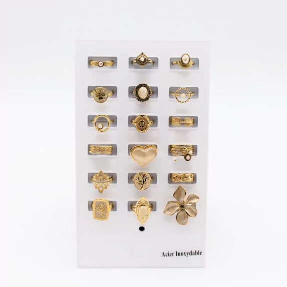 Pack 18 bagues acier...