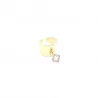 Bague dorée breloque strass