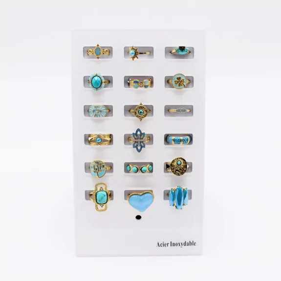 Pack 18 bagues acier...