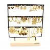 Pack de 18 boucles d'oreilles acier - DORE
