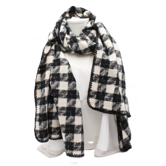 Echarpe laine carreaux avec...