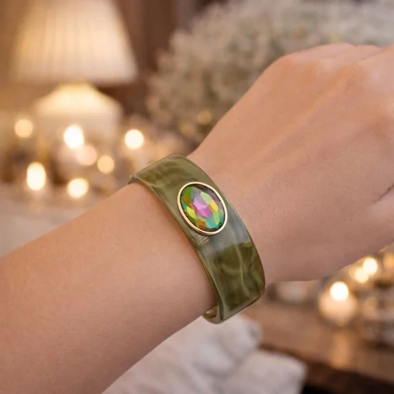 Bracelet jonc résine avec...