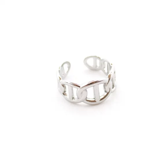 Bague en acier tendance luxe
