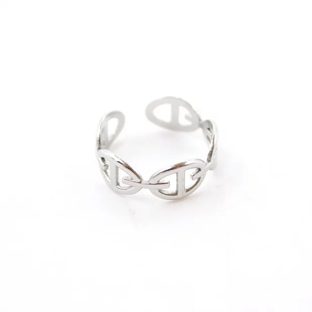 Bague acier tendance et luxe