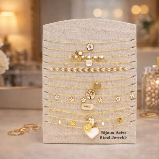 Pack 12 Colliers Acier Inoxydable - BLANC Pack 12 Colliers Acier Inoxydable - BLANC