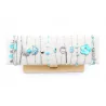 Pack de 12 bracelets acier - argenté turquoise