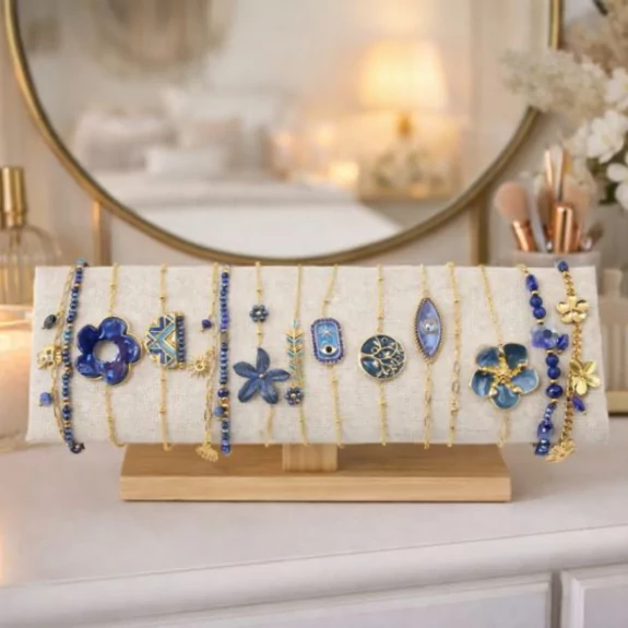 Pack de 12 bracelets acier - marine