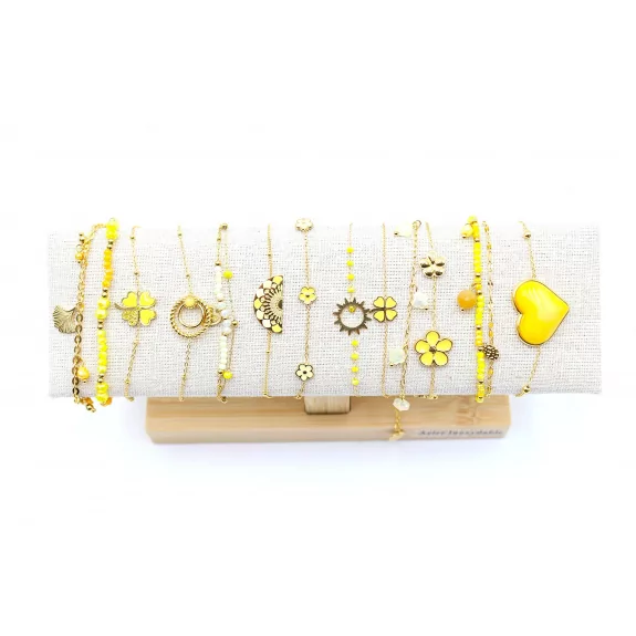 copy of Pack de 12 bracelets acier - argenté noir
