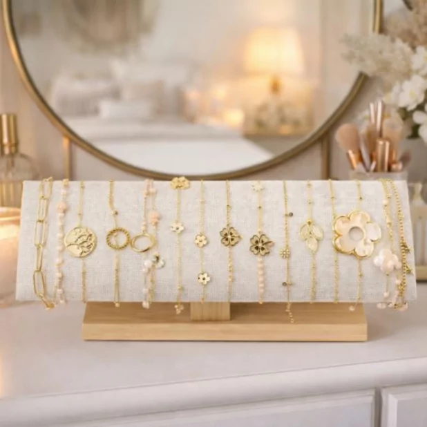 Pack de 12 bracelets acier - nude