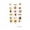 Pack 18 bagues acier inoxydable - noir
