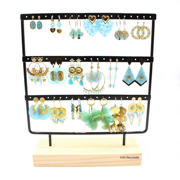 copy of Pack de 18 boucles d'oreilles acier - noir