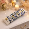 Pack de 12 bracelets cristal de verre et acier - marine