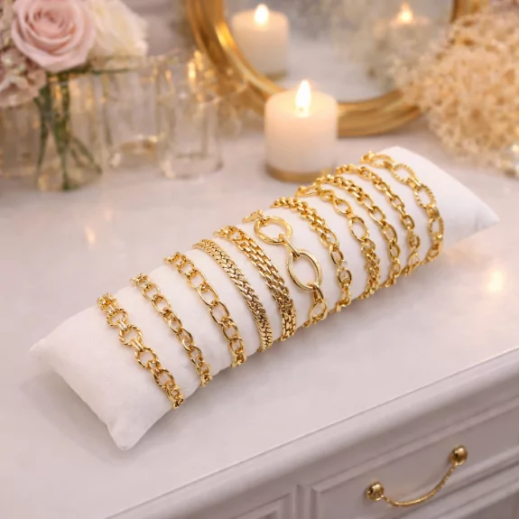 Pack 12 bracelets - maille...