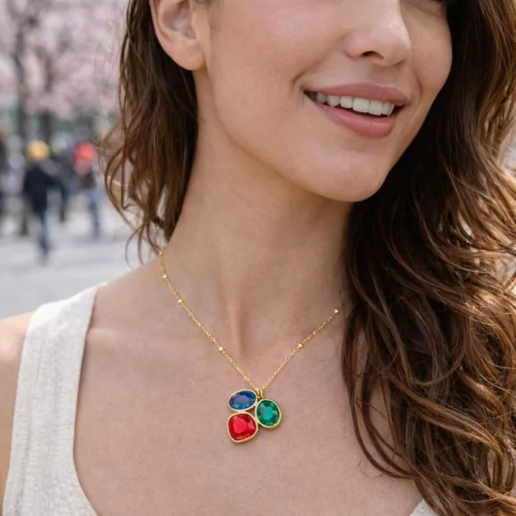 Collier tendance cabochons