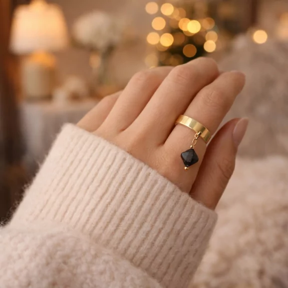 Bague acier inoxydable avec...