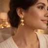Boucles d'oreilles pendantes 3 cœurs