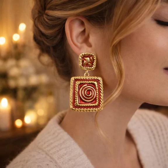 Boucle d'oreille acier -...