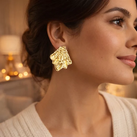 Boucles d'oreilles acier -...