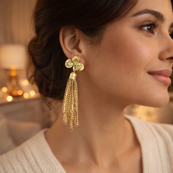 Boucle d'oreille acier -...