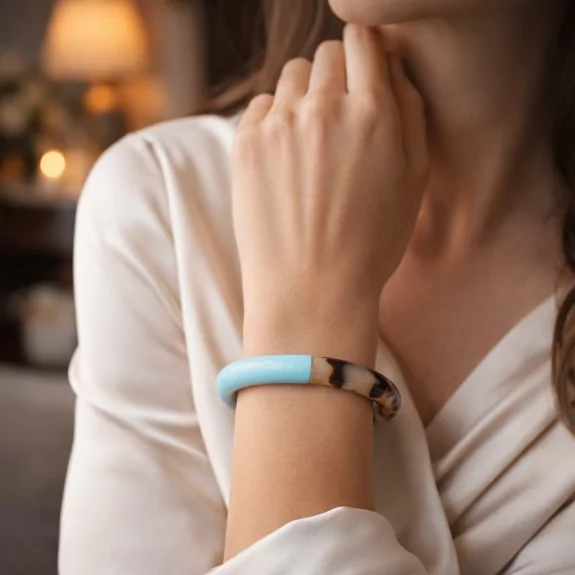 Jonc résine épais couleur...