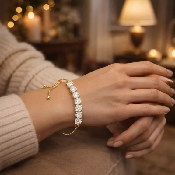 Bracelet acier et strass