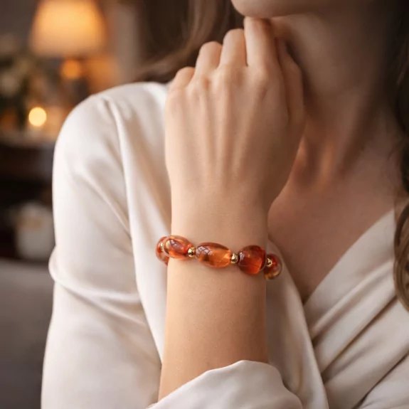 Bracelet ovale résine et...