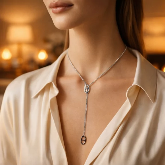 Collier acier motif...