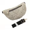 Sac Banane Tissé Motif Géométrique