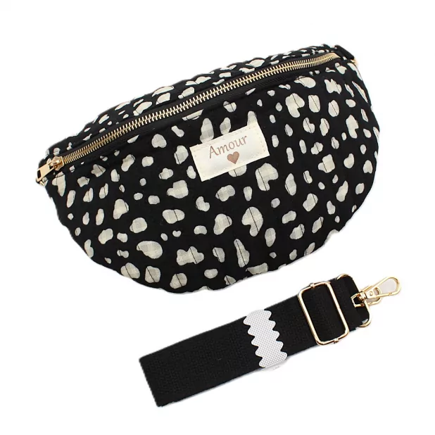 Banane femme coton motif animal – Message « Amour »