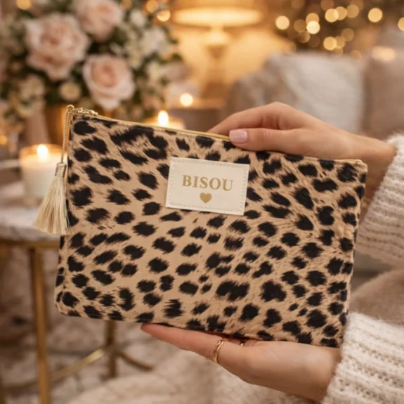 Pochette motif animal - Bisou