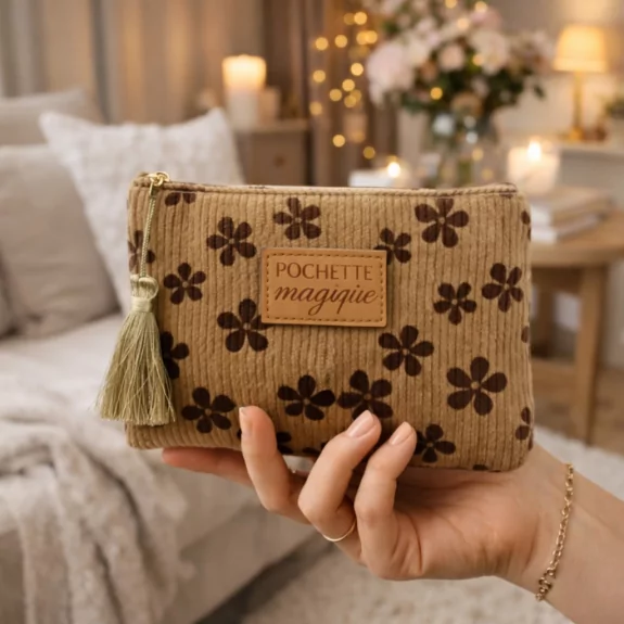 Petite pochette fleurs -...