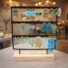 Pack de 18 boucles d'oreilles acier - TURQUOISE