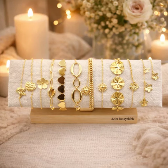 Pack de 12 bracelets acier...